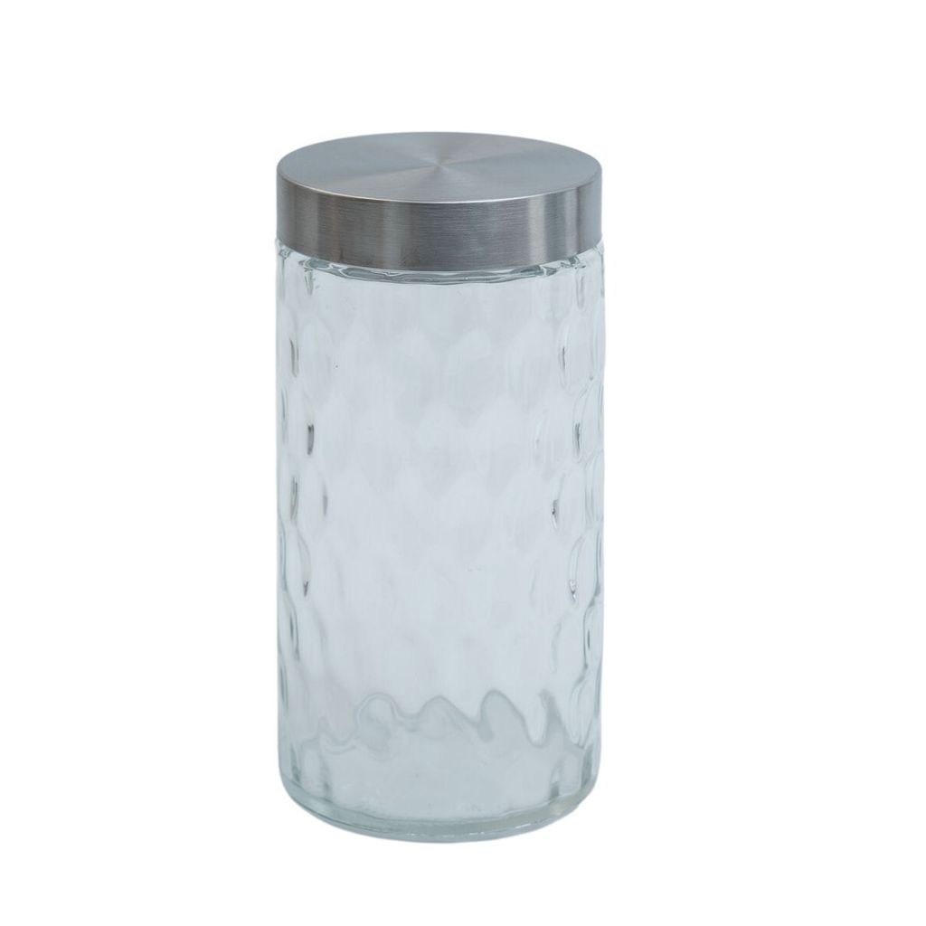Pote Bolhas 1700ml de Vidro com Tampa Inox Redondo - Mozcada