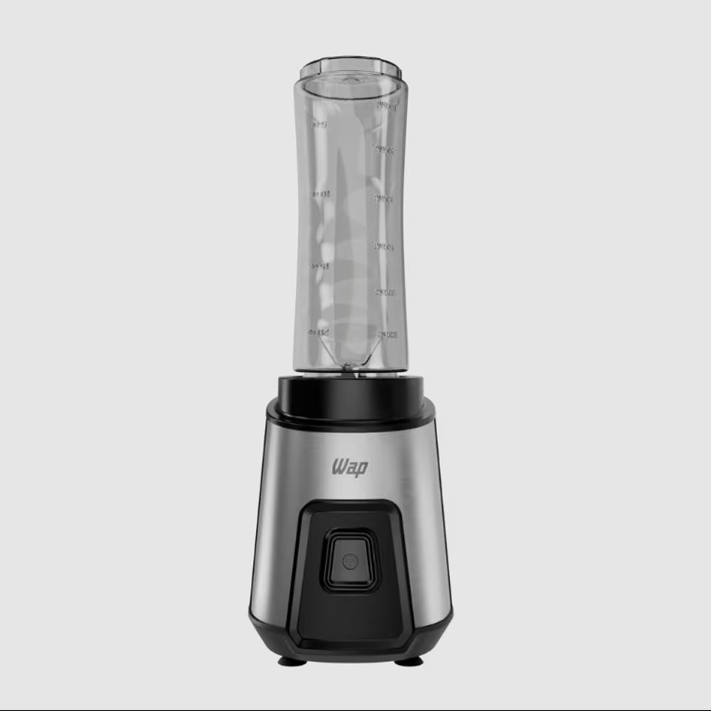 Liquidificador Portátil Wap Blender Go WBG600 600ml 300W 2 Copos Squeeze Preto Inox