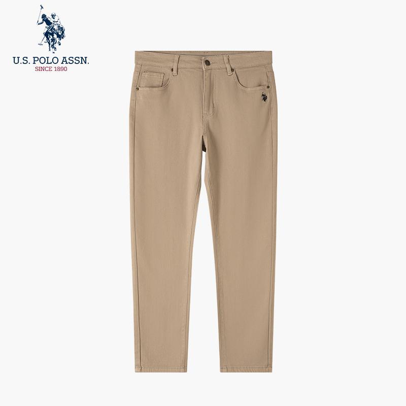Uspoloassn American Poloassn Association Outono Masculino Business Slim-fit Calças de perna reta Calças de cintura média