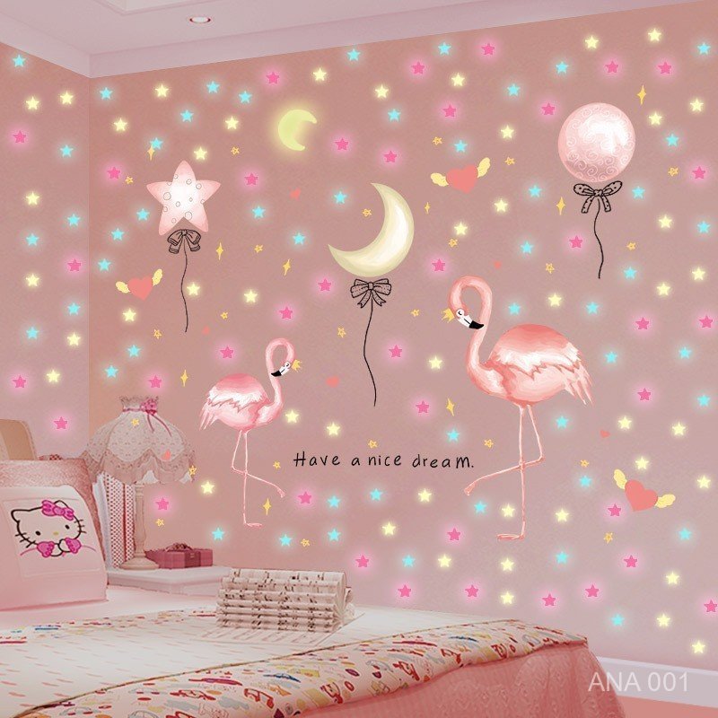 7 Pcs Estrelas Brilhantes Lua Lua Adesivos De Parede,Efeito Luminoso Suave E Uniforme