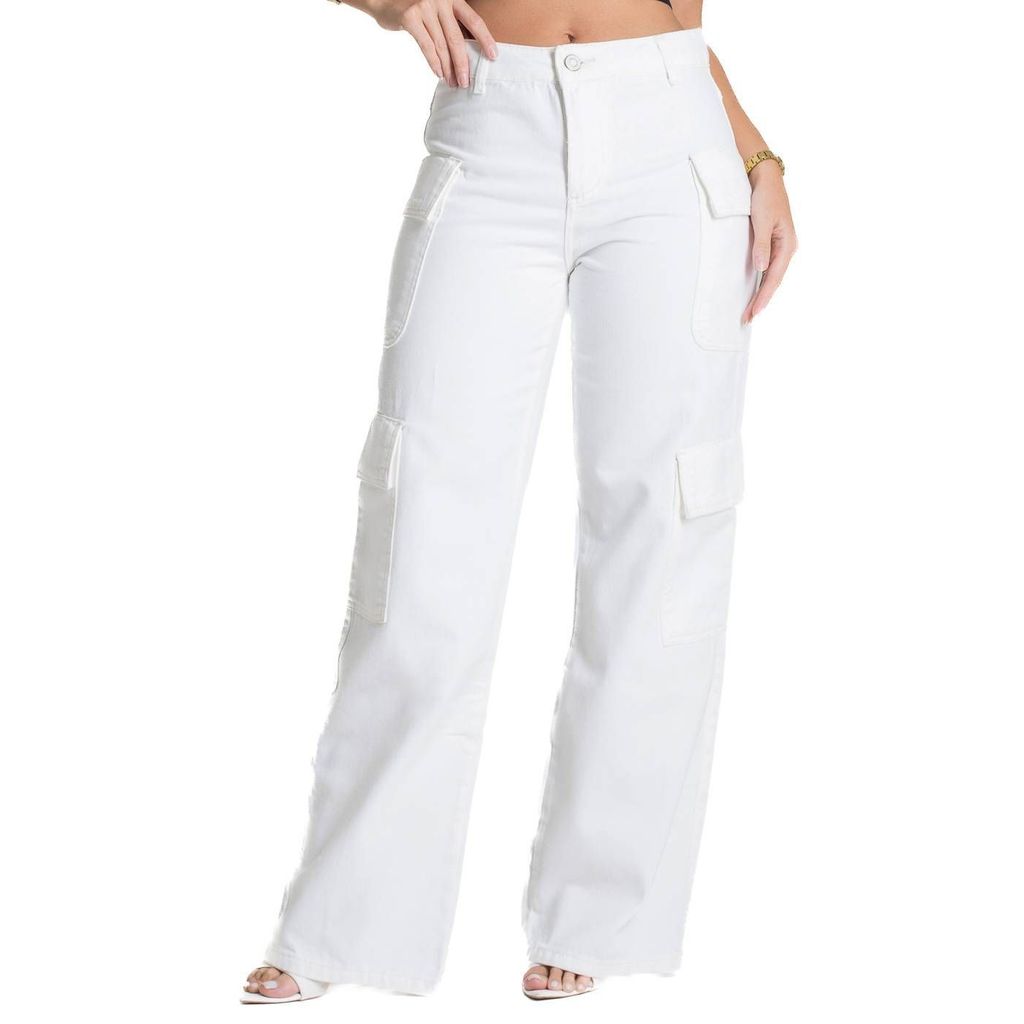 Calça Sarja Sawary Wide Leg - 282391