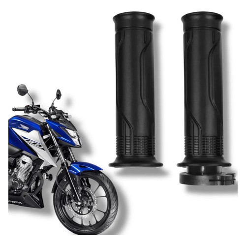 Par Manopla Com Roldana Honda Cb 300f Twister 2025 2026 Preto