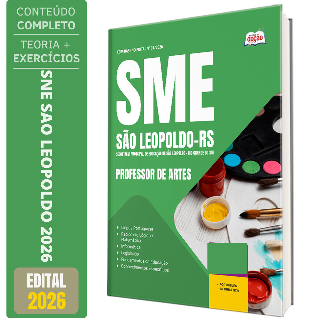 Apostila SME São Leopoldo RS 2026 - Professor de Artes