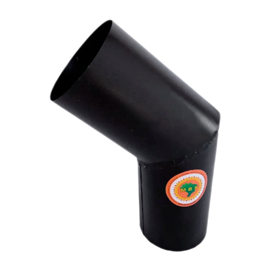 Curva Para Tubo De Chaminé Preto Diâmetro 15cm
