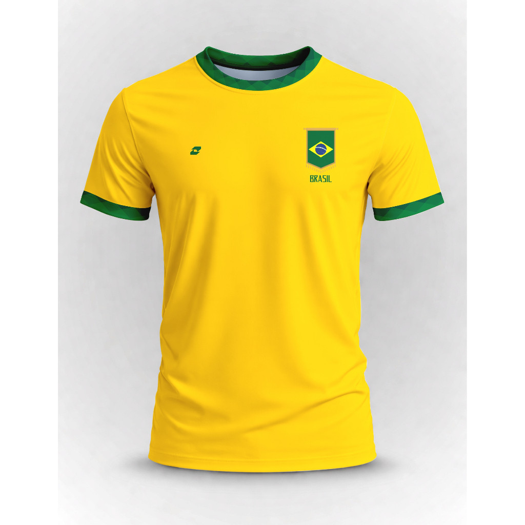 Camiseta Dry Fit Seleção Brasileira Copa Do Mundo Camisa Torcida do Hexa Direita Brasil Masculina