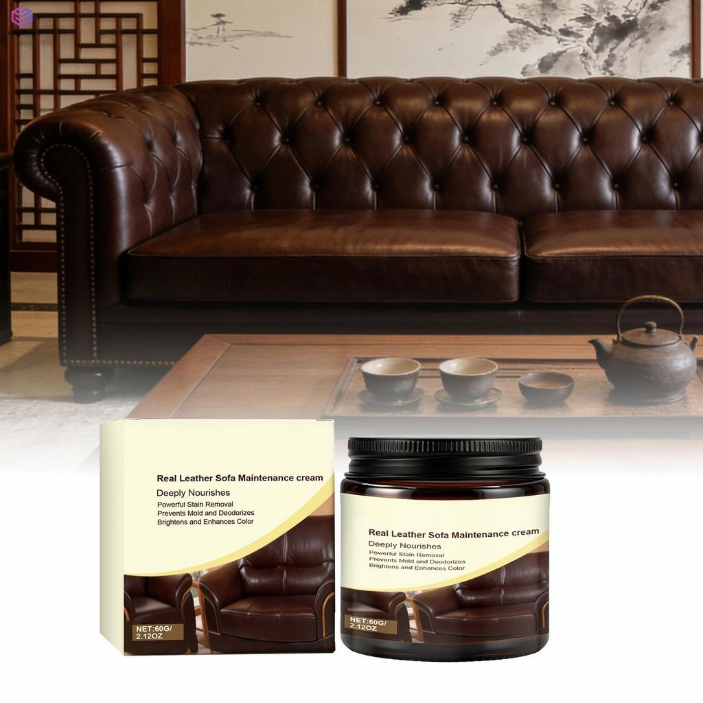 60g Creme De Cuidados De Couro Assento Multiuso Pasta De Limpeza E Polimento Para Sofá Carro
