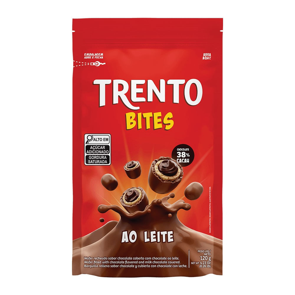 Chocolate Trento Pouch Bites ao Leite 120g