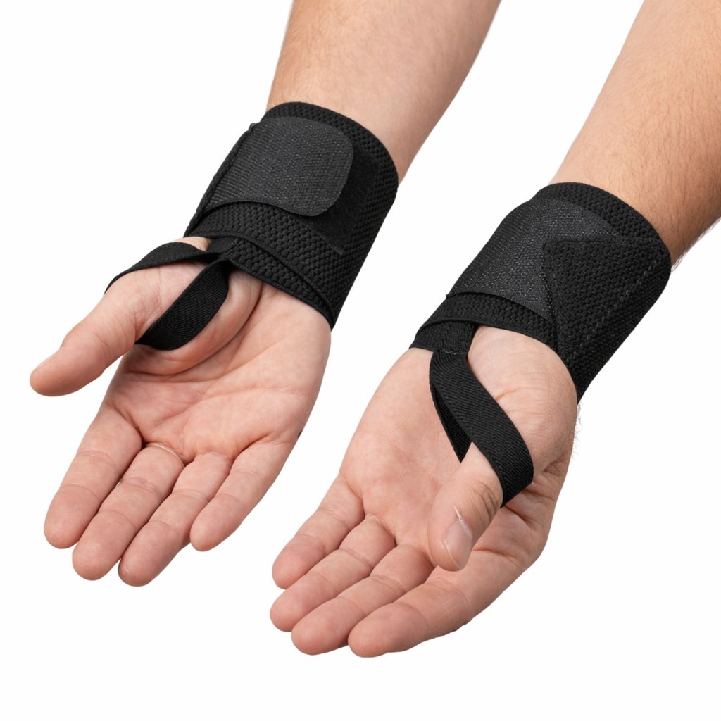Munhequeira Academia Crossfit Musculação Wrist Wrap Strap Ajustável Suporte Punho Treino Levantamento Peso Fitness Par