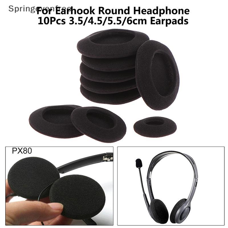 Spe 10 Unidades Almofadas De Espuma Para Fones De Ouvido 3.5/4.5/5.5/6 Cm Fone Redondo Com Gancho FE