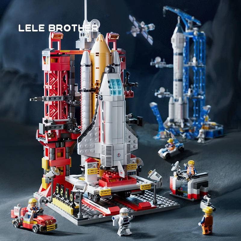 521 Peças de Brinquedos Educativos Minecraft, Série de Blocos de Construção My World, Quebra-Cabeça de Nave Espacial par