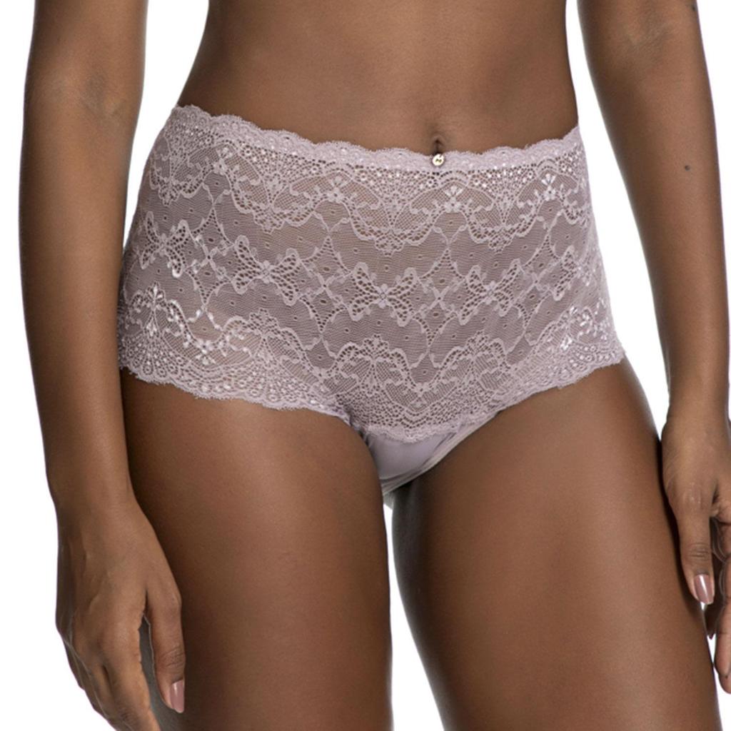 Calcinha Caleçon Renda Bolonha Mauve