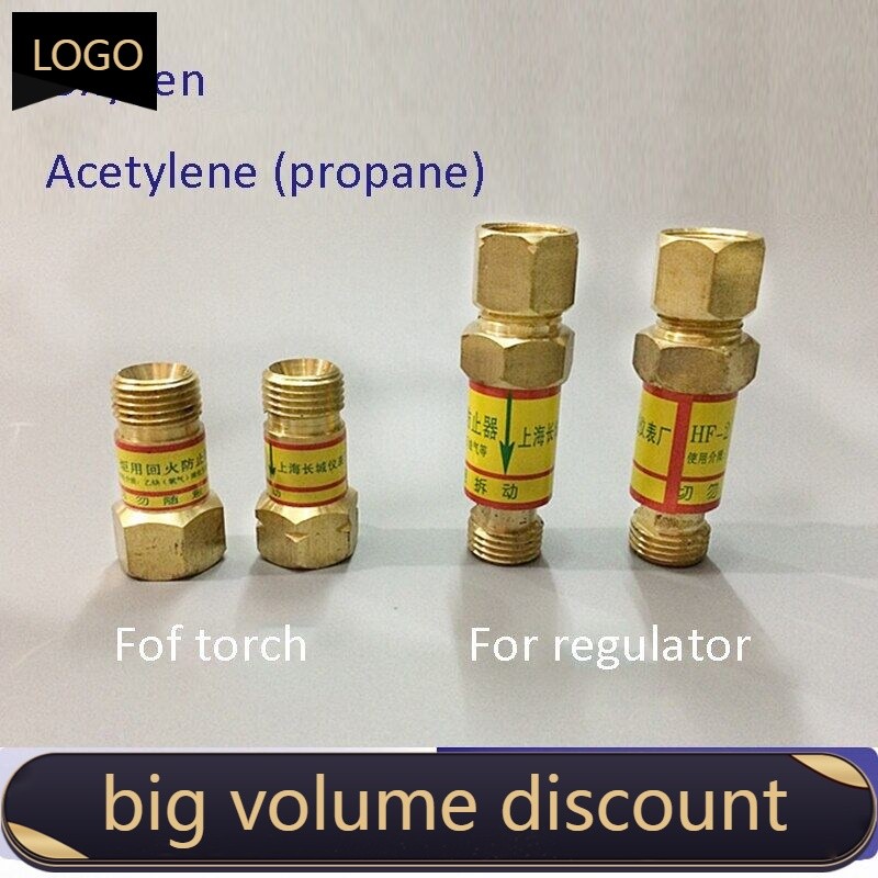 QZ Hf-2 Supressor De Flashback Oxigênio Acetileno Propano Válvula De Retenção Chama Buster Para Redutor De Pressão Regul