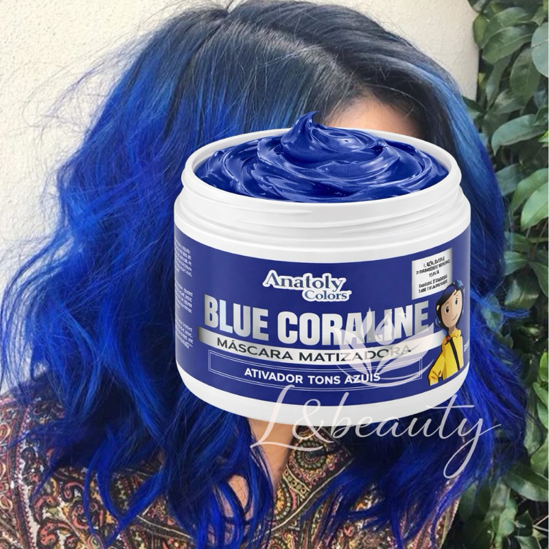 Máscara Capilar Tonalizante Azul Blue Anatoly Colors 300g - Cor Vibrante