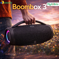 Caixa De Som Boombox 3 Bluetooth 70W Grave Forte Compacta Resistente Água Pen-Drive Aux Diferentes tamanhos