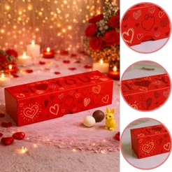 10 CAIXA 4 DOCES I LOVE YOU COM AMOR 16X4X4CM 5974 ( DIA DOS NAMORADOS IDEIA 2026 )