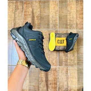 Bota Caterpillar Masculina Coturno Couro Resistente Confortável Adventure Trilha Trabalho Bota Masculina