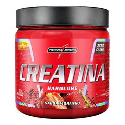 Creatina Hardcore 350g Morango Integralmedica