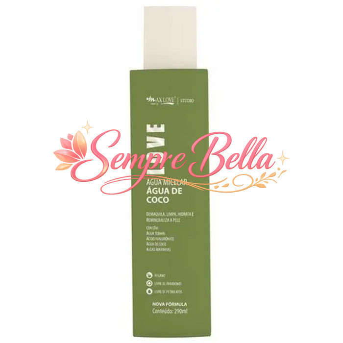 Água Micelar Max Love Agua De Coco 290ml36BR36BR
