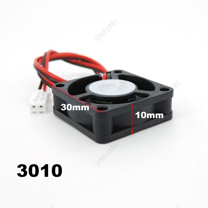 3cm DC 5V 12V 24V 3010 Ventilador De Refrigeração Sem Escova Mini 30 * 10MM Cabo 17CM 2Pin Radiador Preto Para Peças Imp
