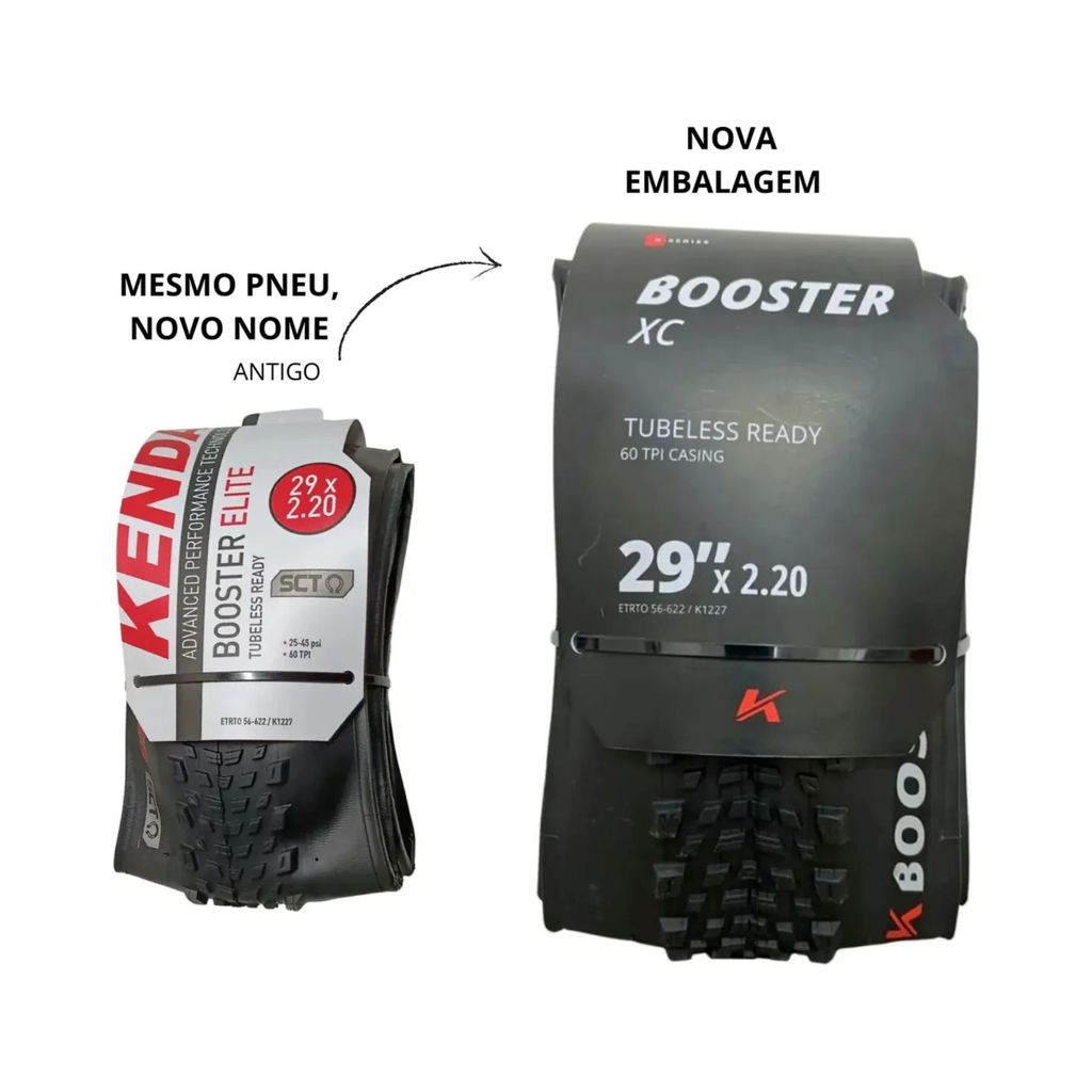 Pneu Mtb Kenda Booster Xc Elite 29x2.20 Kvl 60tpi Tbl Ready