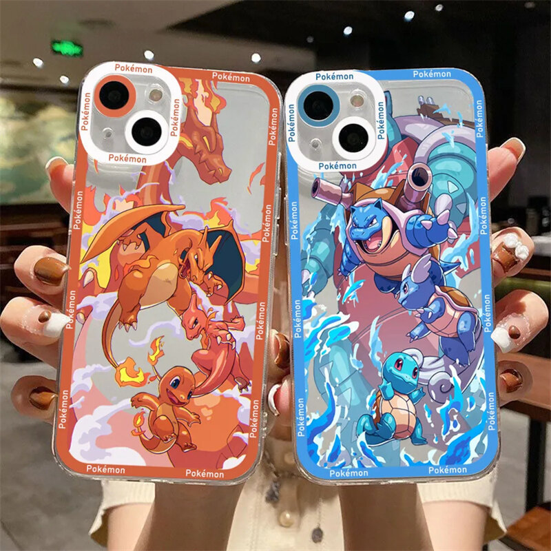 Capa De Telefone Pokémon Charizard Squirtle Para Realme C71 C53 C75 C35 C53 C55 C31 C33 C15 C20 C21 C21Y C25Y C25 C30 C6