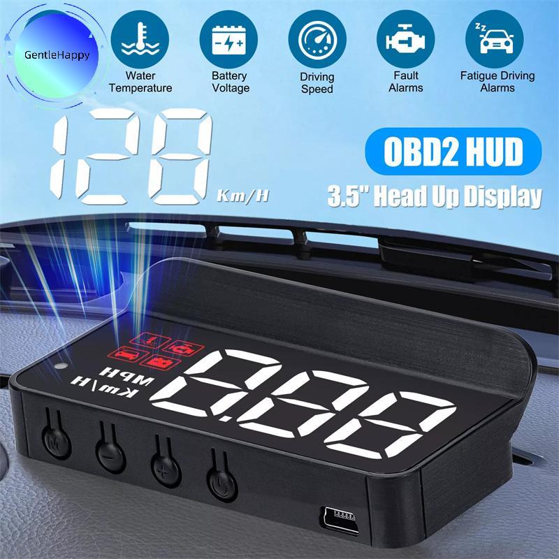 GentleHappy M3 HUD Head-Up Display OBD2 Tripputer Velocidade Projetor OBD2 Auto On-Boardputer Combustível Quilometragem 