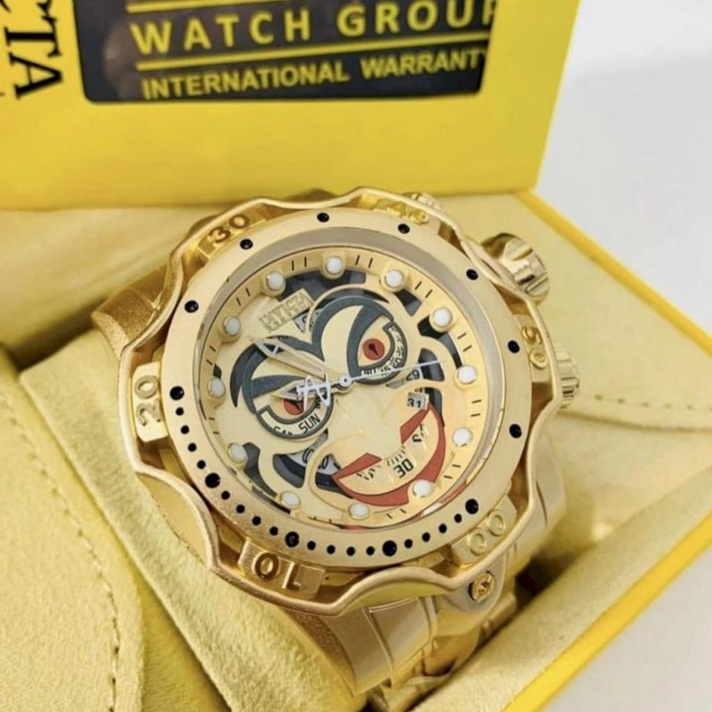 Relógio masculino Coringa Joker Pesado Luxo Invicta Grande Pesado + Caixa
