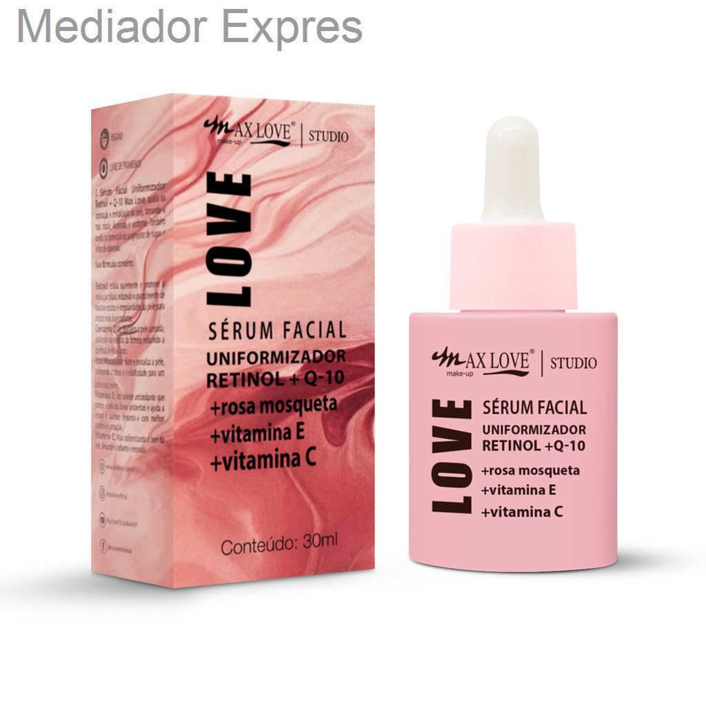(V)✨ Sérum Facial Uniformizador Retinol + Q-10 Max Love – Antissinais, Firmeza e RenovaçãoVZ1B