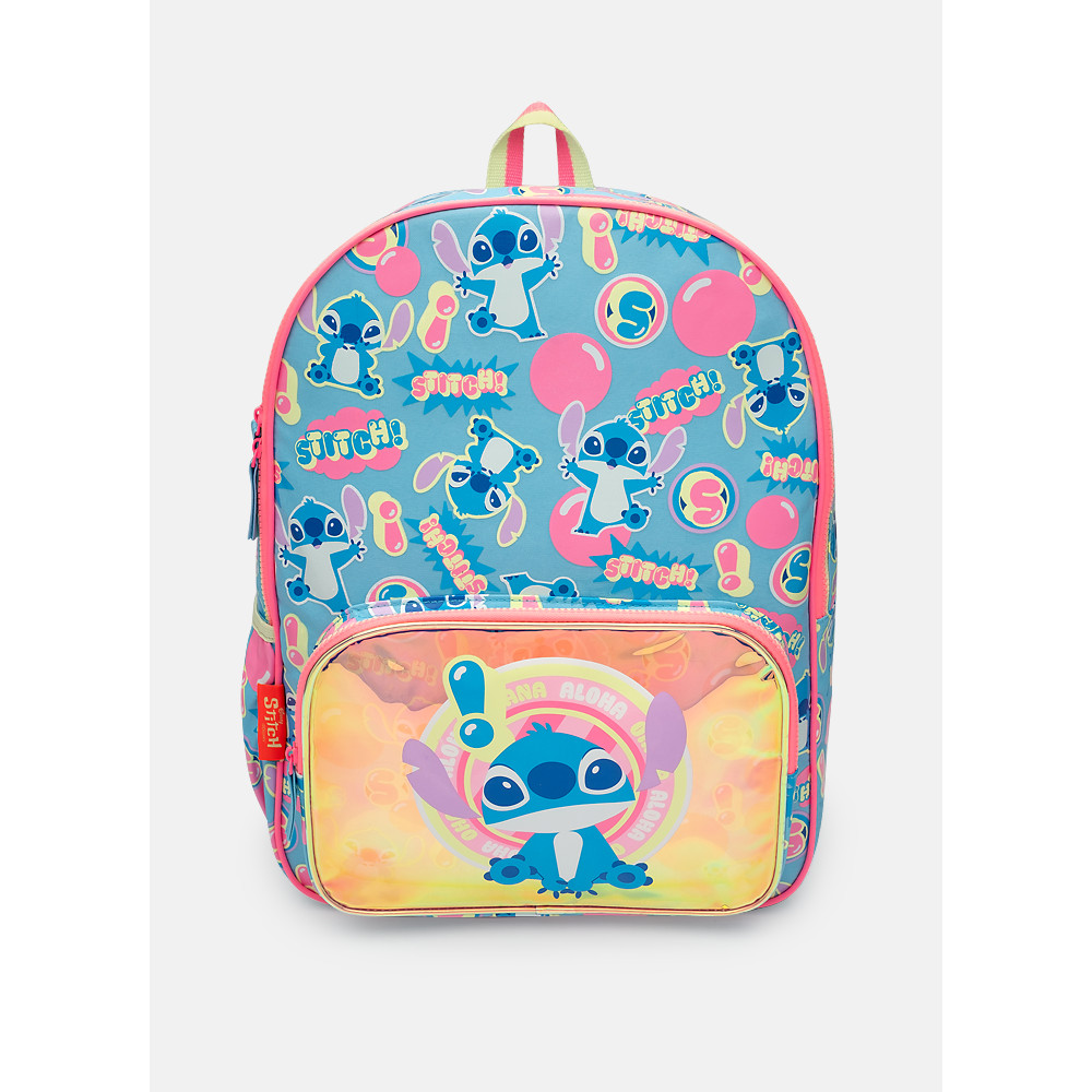 Mochila Costas Grande Holográfica Stitch - Puket em Oferta na Shopee