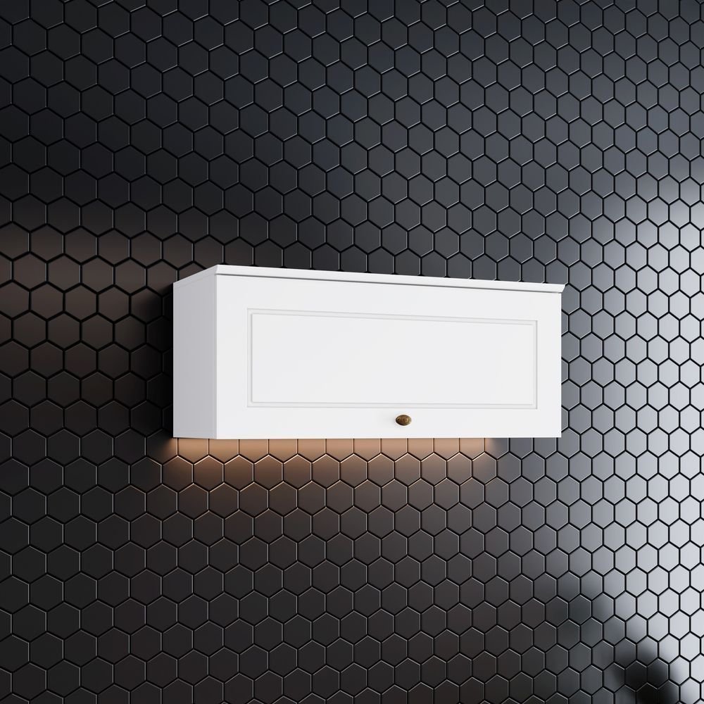 Armário Aéreo 1 Porta Basculante 80cm Emily  Branco em Oferta na Shopee