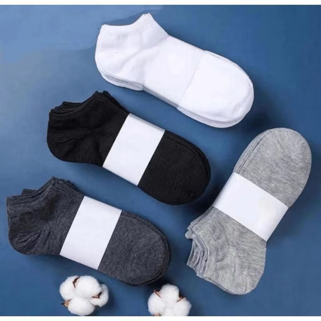 24 Meias cano alto 100% algodão Soquete Cano Curto Masculina Feminina Unissex Direto de Fábrica. em Oferta na Shopee