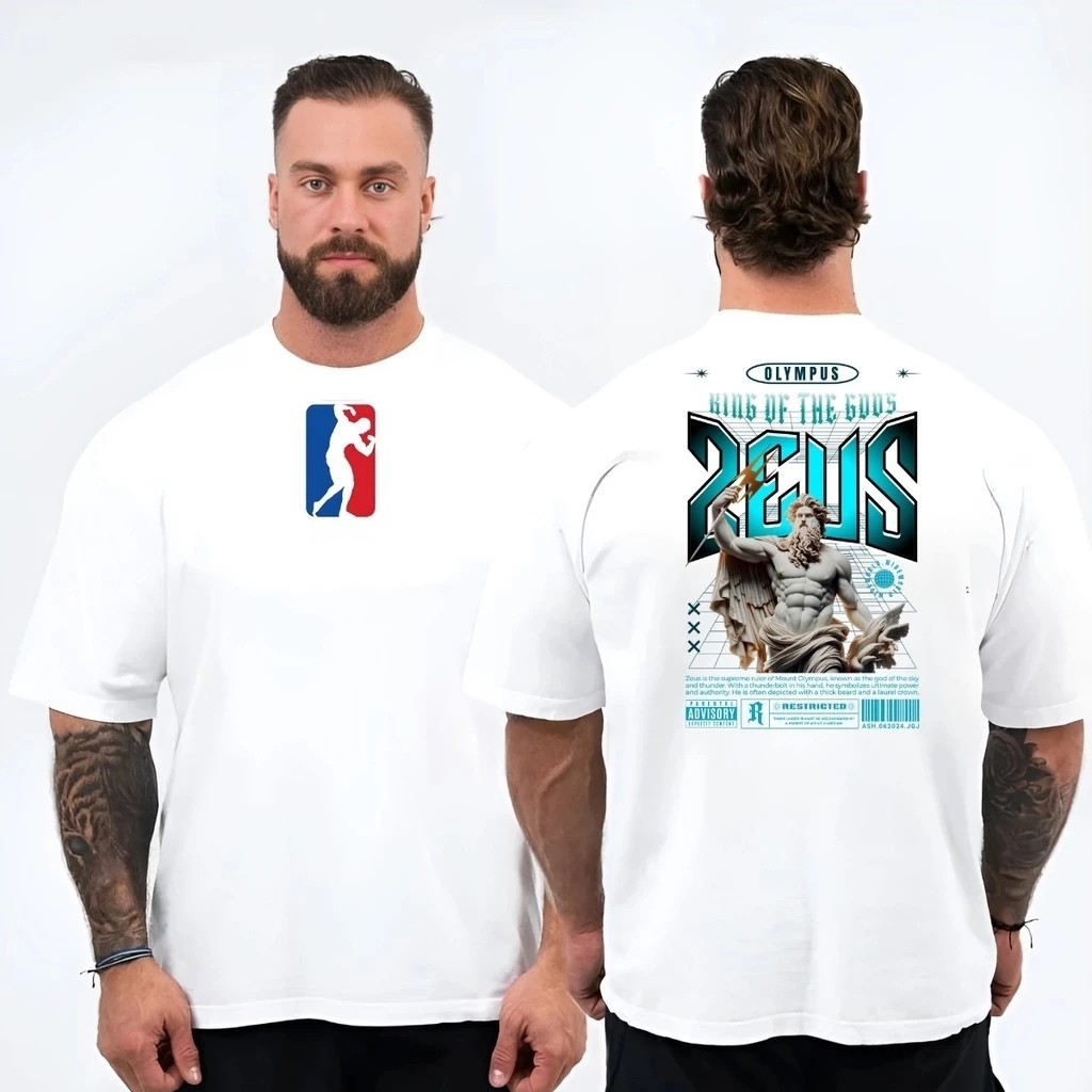 Camiseta Masculina Academia King Of The Goods  Lançamento 100% algodão Unissex Plus Size Oversized Premium - Estampaê