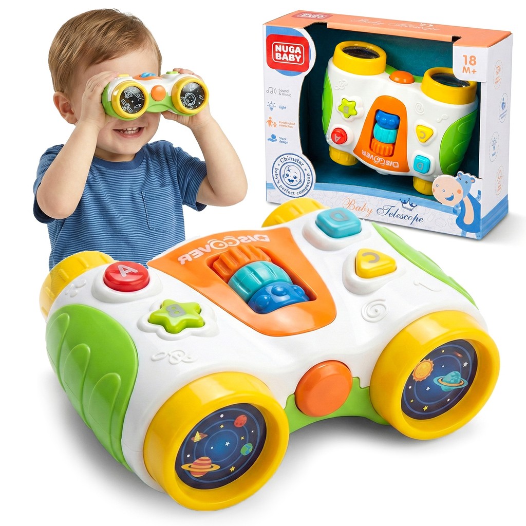 Binóculo De Atividades Brinquedo Musical Com Som Luz Para Bebês - Unitoys