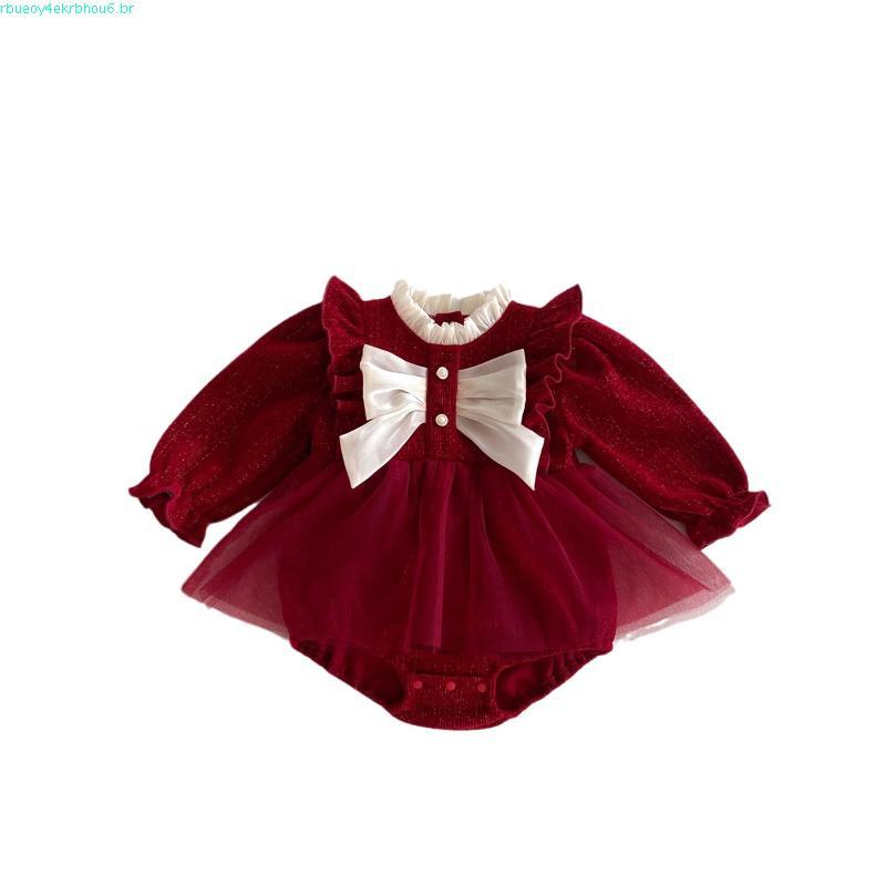 Roupas de bebê roupas de outono bebê menina princesa macacão grupo cem dias acima do mês bebê recém-nascido vestido de u