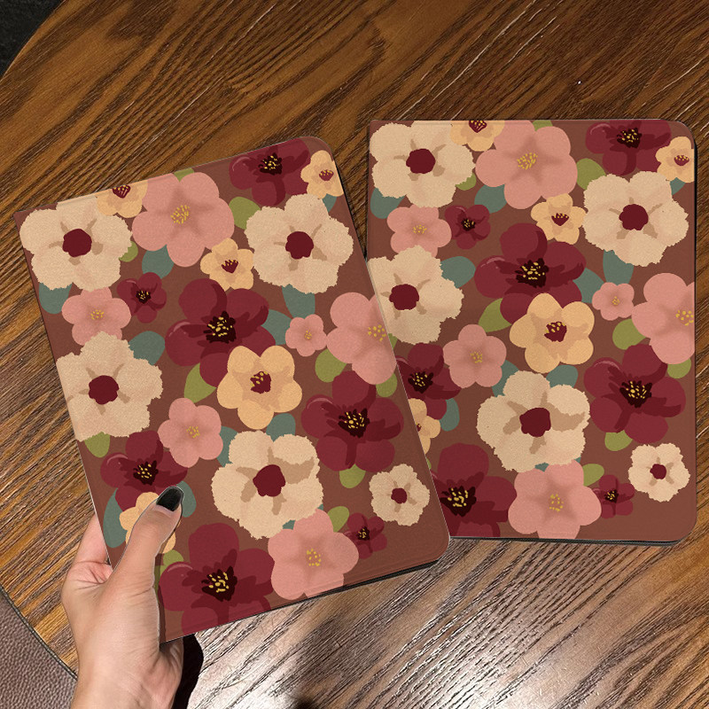 Capa Capinha Flip Flor para Tablet Samsung Galaxy Tab S6 Lite A9 PLUS S9 S10 FE