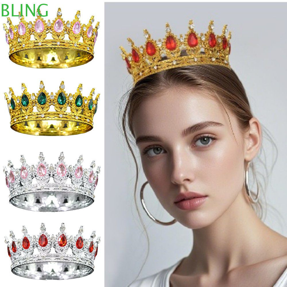 Coroa De Princesa Rainha BLING , Cristal Barroco Vintage , Tiara Luxuosa Com Strass