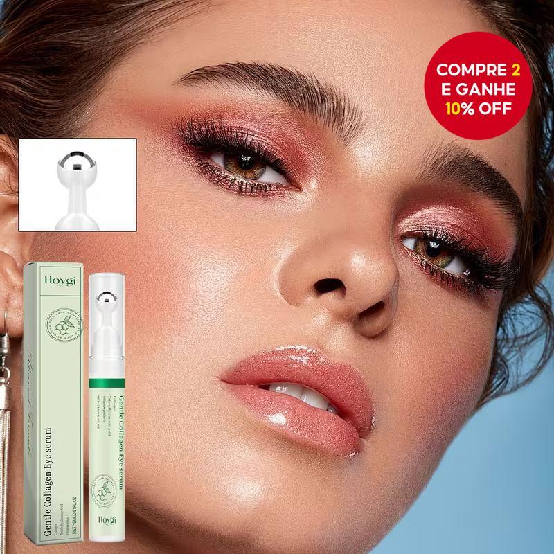 Sérum para Olhos Hoygi, 15ml Colágeno, Ácido Hialurônico, Hidratante, Firmador, Sérum de Massagem com Bola Portátil