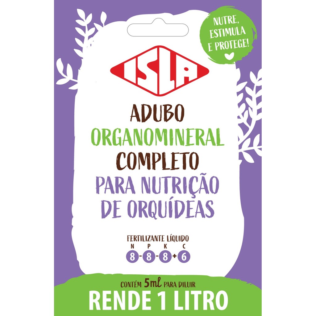 Fertilizante Adubo Liquido Concentrado Orquideas 5ml Isla