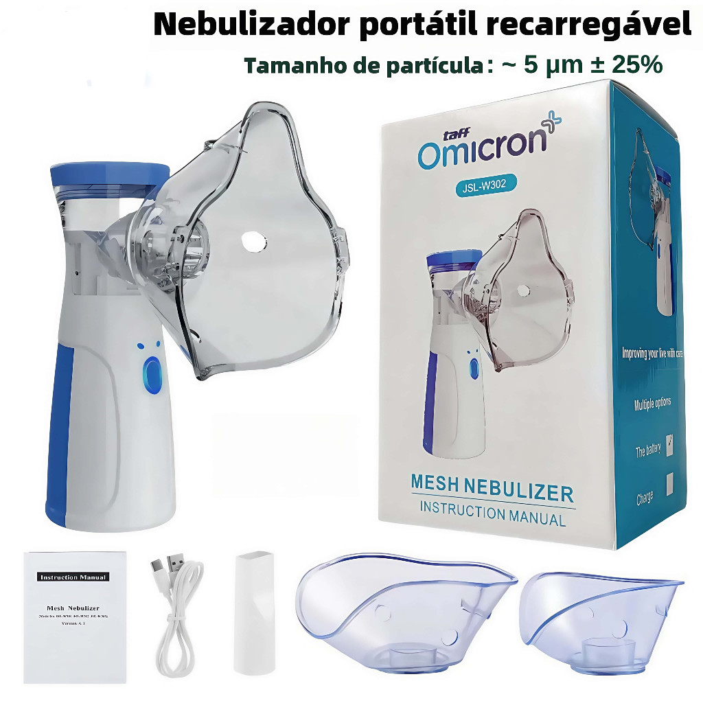 Inalador Nebulizador Portátil Ultrassônico Atomizador De Baixo Nó Para Crianças E Adultos.