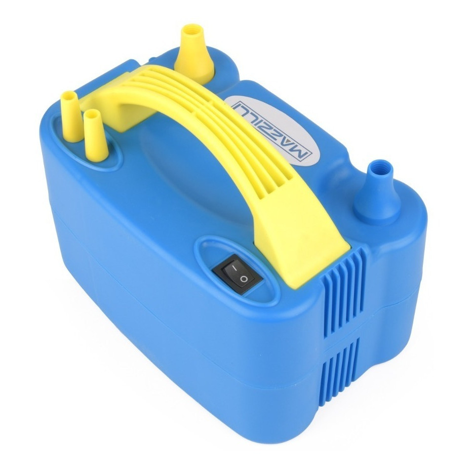 Inflador Elétrico 2 Bicos Balão Bexiga Azul 220V