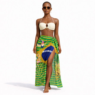 Pareo Copa do Mundo Bandeira do Brasil Corte a Laser Canga em Oferta na Shopee