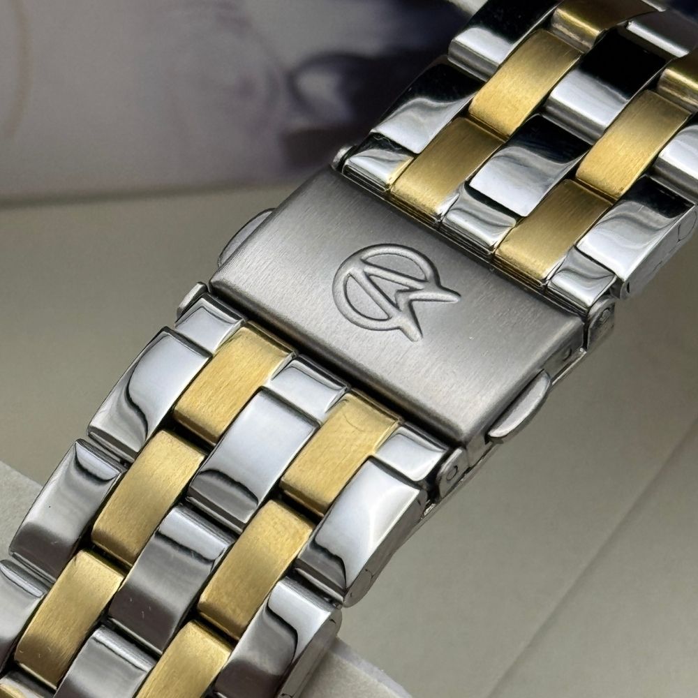 Relógio Feminino Champion Prata Fundo Preto Bicolor Prateado Dourado Original Presente CN21103P — imagem 2 de 2