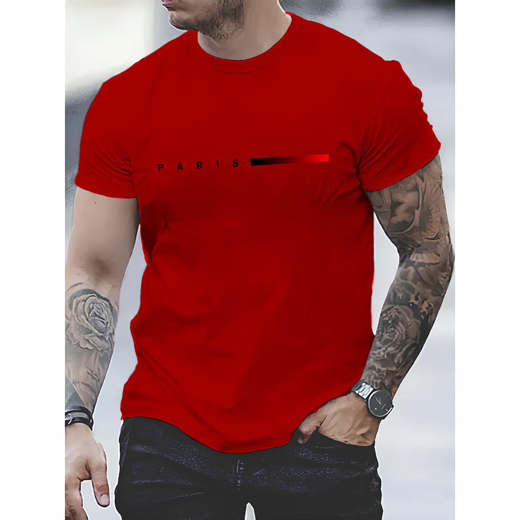 Detalhes do Camiseta Unissex Streetwear Paris Style 100% Algodão Malha 30.1