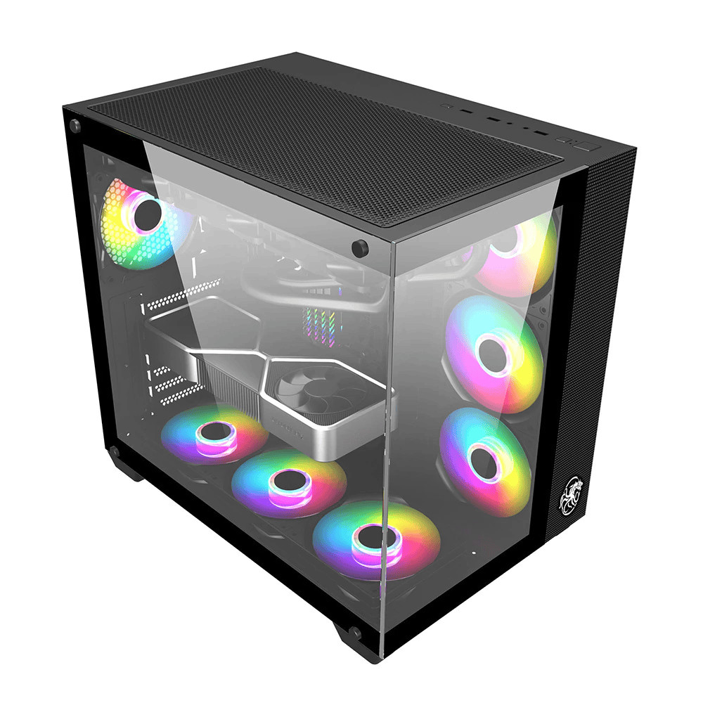 Gabinete Aquário Draxen Arbaton 4 Fan ARGB + Controladora