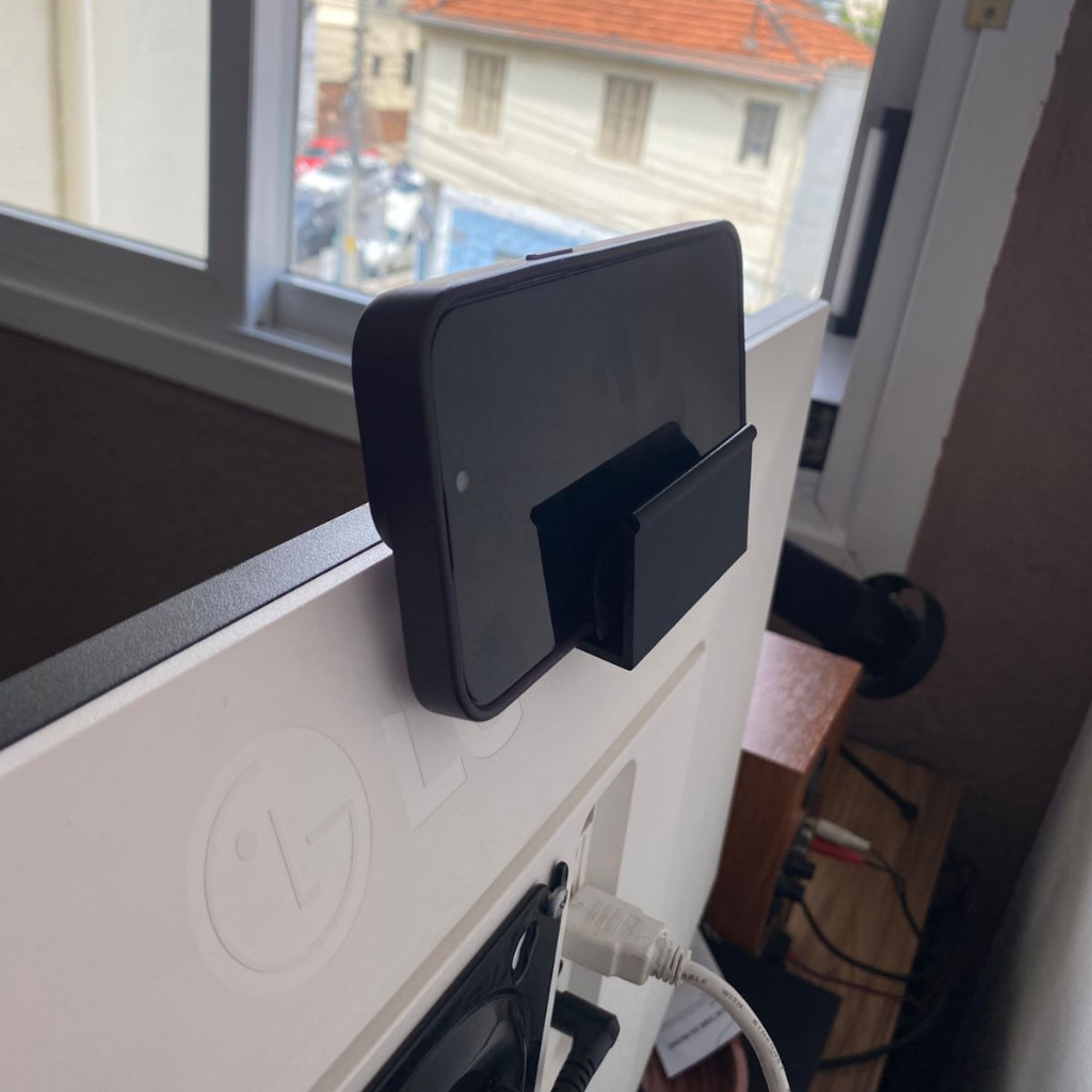 Suporte Horizontal No monitor para Câmera de Continuidade Use seu Telefone como WebCam