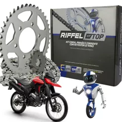 Kit Relação Transmissão Riffel Xtz 250 Lander Com Retentor