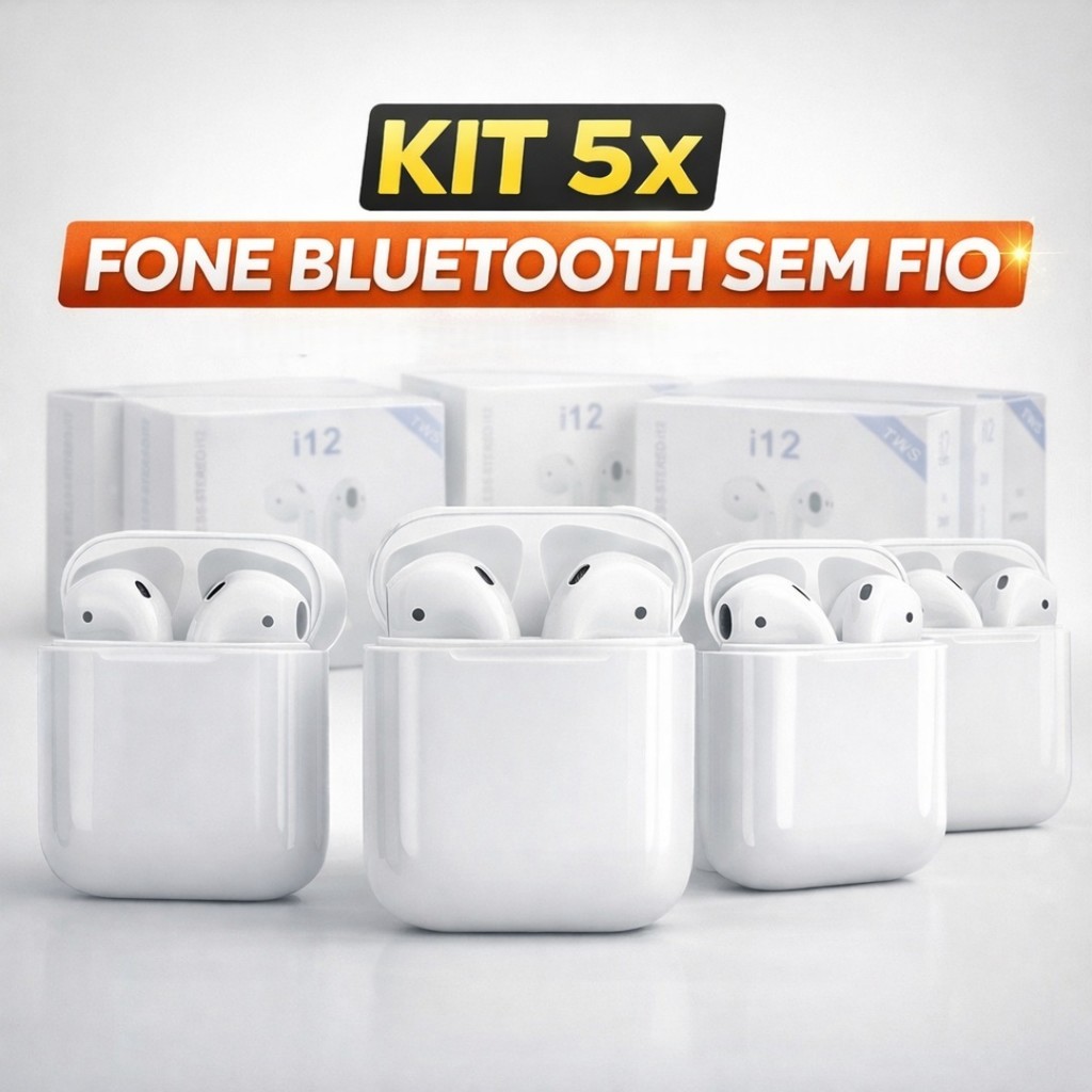 Kits 5 Fones de Ouvido Bluetooth In-Ear TWS, Leves e Conforto de Uso Diário em Oferta na Shopee