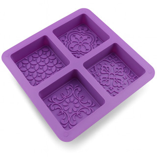 Forma Quadrada Silicone Sabonete Saboaria Artesanal Arabesco em Oferta na Shopee
