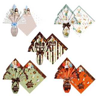 Saco Embalagem Ovo Páscoa Prático 25UN com Laços 250 a 350g Embrulho Prático Confeitaria Caseira em Oferta na Shopee