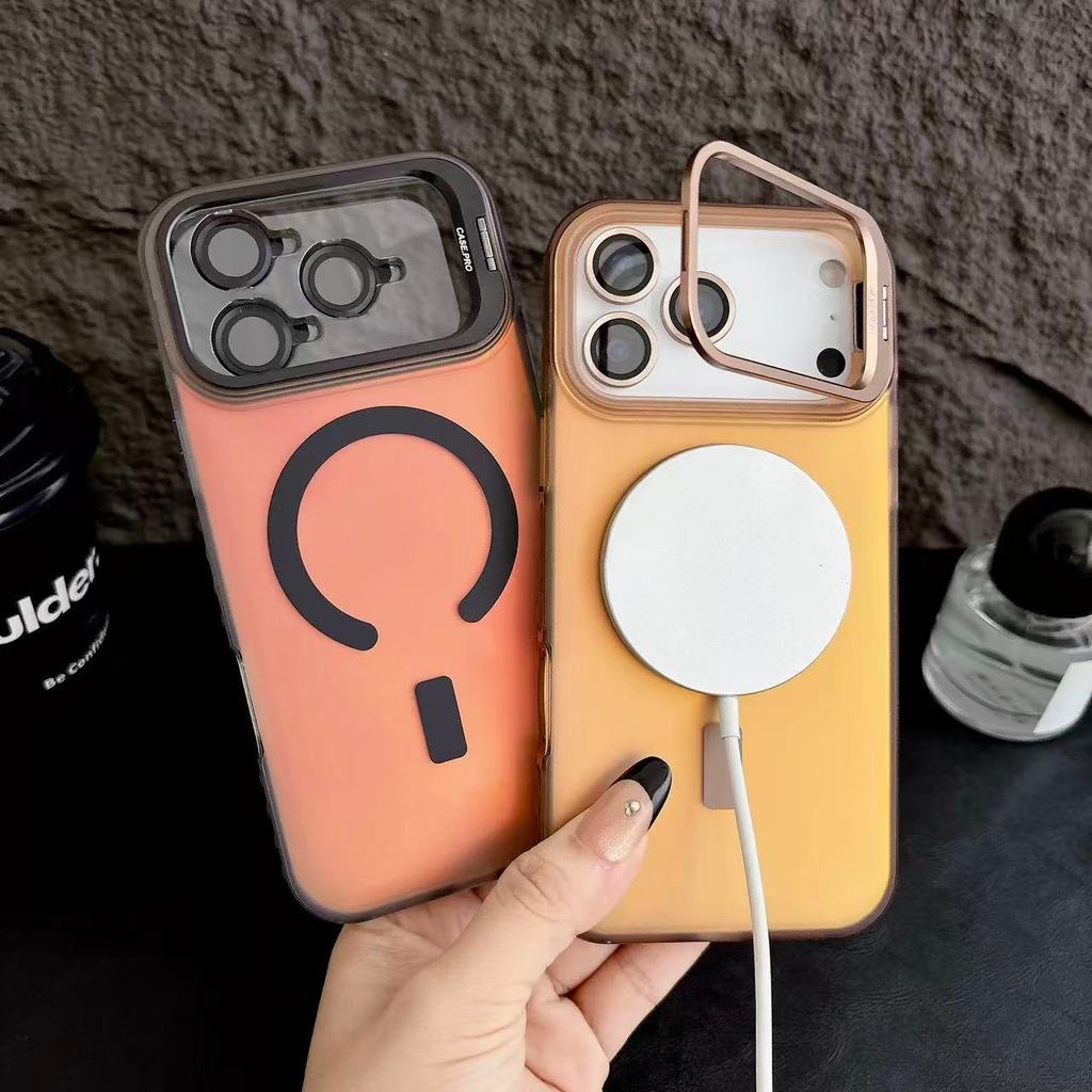 Capa holografica  Magnética cpm Suporte De Metal  Capinha Para IPhone 13 14 15 16 17  Pro Max Filme De Vidro Proteçao